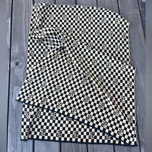 Louis Vuitton Checkered Logo Scarf